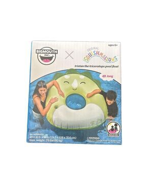 New Big Mouth Inc. Squishmallows Triceratops Pool Float.